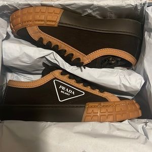 Black and beige, Prada sneakers size 36 (6w)